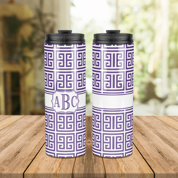 Greek Key Stainless Steel Tumbler - Lifestyle