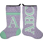Greek Key Holiday Stocking - Double-Sided - Neoprene (Personalized)
