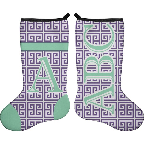 Greek Key Stocking - Double-Sided - Approval