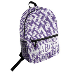 Greek Key Student Backpack (Personalized)