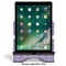 Greek Key Stylized Tablet Stand - Front with ipad