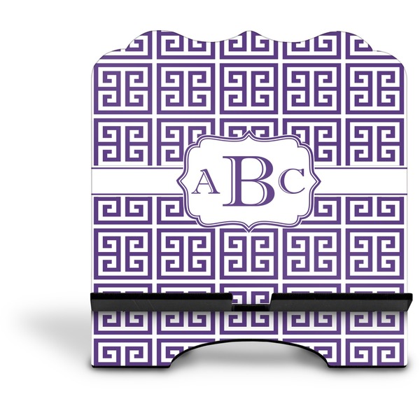Greek Key Stylized Tablet Stand - Front without iPad