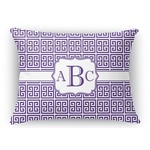 Greek Key Rectangular Throw Pillow Case (Personalized)