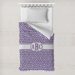 Greek Key Toddler Duvet Cover w/ Monogram