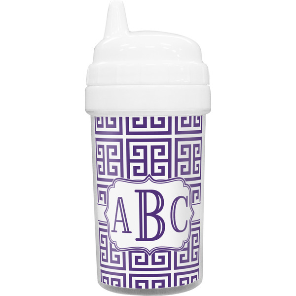 Custom Greek Key Toddler Sippy Cup (Personalized)