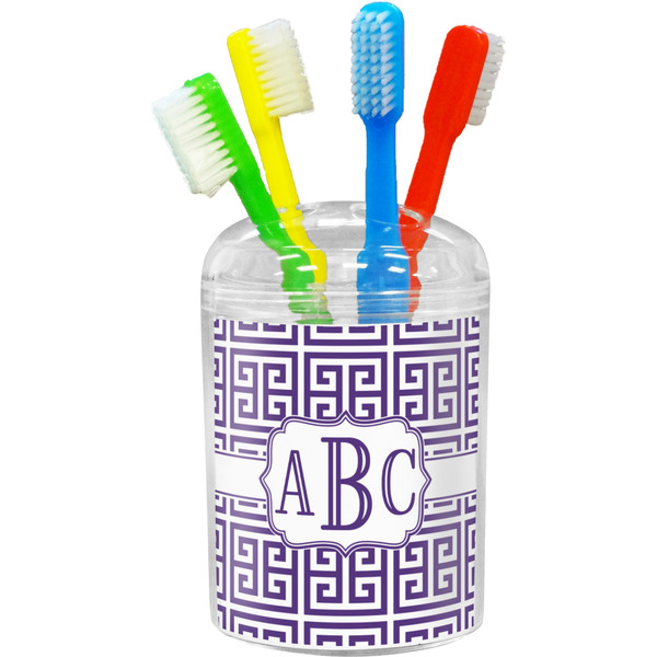 Custom Greek Key Toothbrush Holder (Personalized)