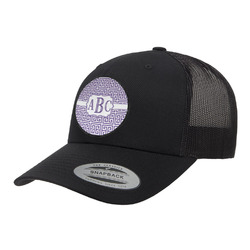 Greek Key Trucker Hat - Black (Personalized)
