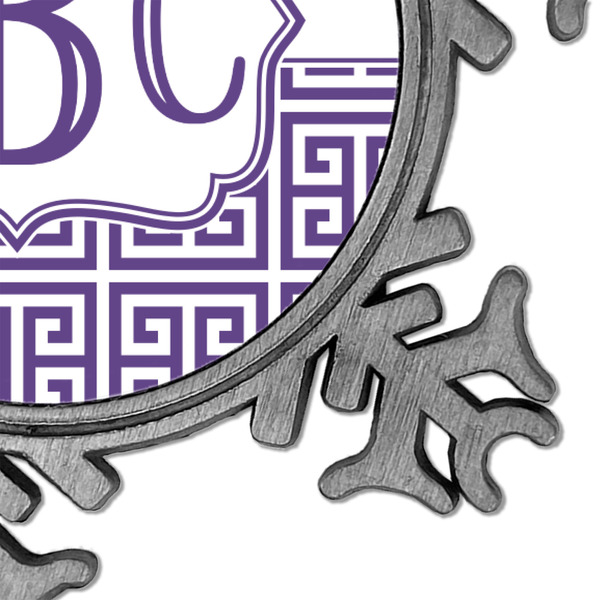 Greek Key Vintage Snowflake - Detail