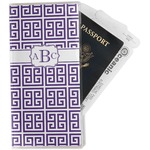 Greek Key Travel Document Holder