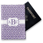 Greek Key Vinyl Passport Holder (Personalized)