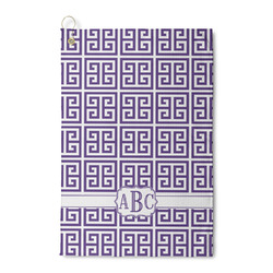 Greek Key Waffle Weave Golf Towel (Personalized)
