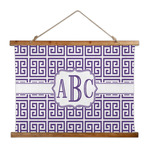Greek Key Wall Hanging Tapestry - Wide (Personalized)