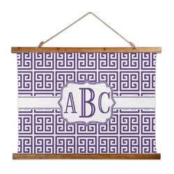 Greek Key Wall Hanging Tapestry - Wide (Personalized)