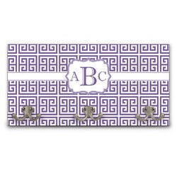 Greek Key Wall Mounted Coat Rack (Personalized)