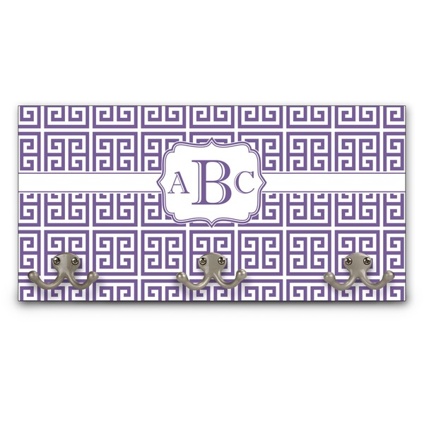 Custom Greek Key Wall Mounted Coat Rack (Personalized)