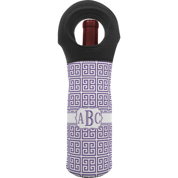 Custom Greek Key Wine Tote Bag (Personalized)