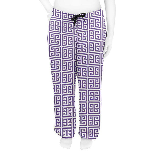 Greek Key Women's Pj on model - Front