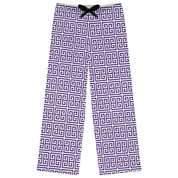 Custom Greek Key Womens Pajama Pants - M