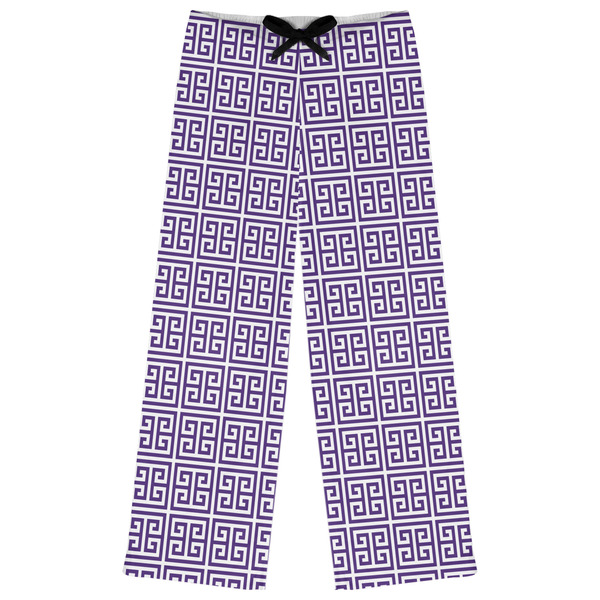 Custom Greek Key Womens Pajama Pants - S