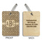 Greek Key Wood Luggage Tags - Rectangle - Approval