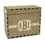 Greek Key Wood Recipe Box - Laser Engraved (Personalized)