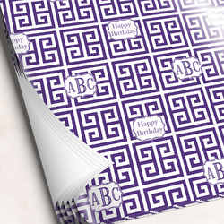 Greek Key Wrapping Paper Sheets (Personalized)