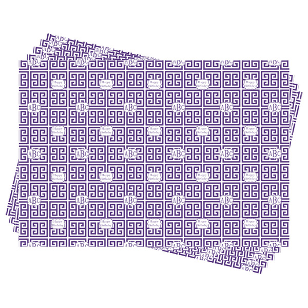 Greek Key Wrapping Paper - Front & Back - Sheets Approval