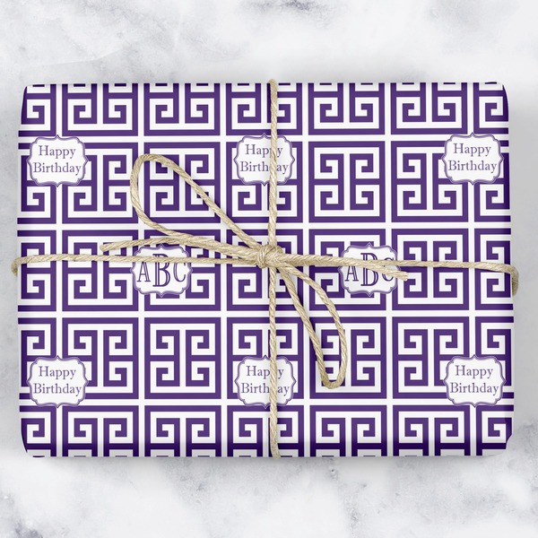 Custom Greek Key Wrapping Paper (Personalized)