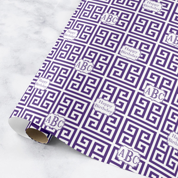 Custom Greek Key Wrapping Paper Roll - Small (Personalized)
