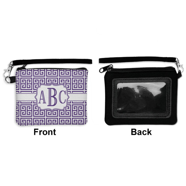 Greek Key Wristlet ID Cases - Front & Back