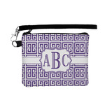 Greek Key Wristlet ID Case w/ Monogram