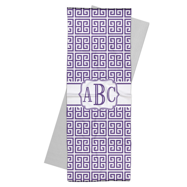 Custom Greek Key Yoga Mat Towel (Personalized)