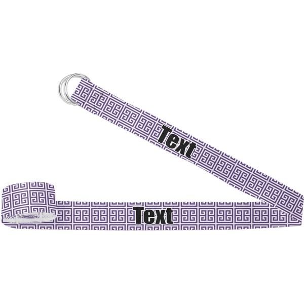 Custom Greek Key Yoga Strap (Personalized)