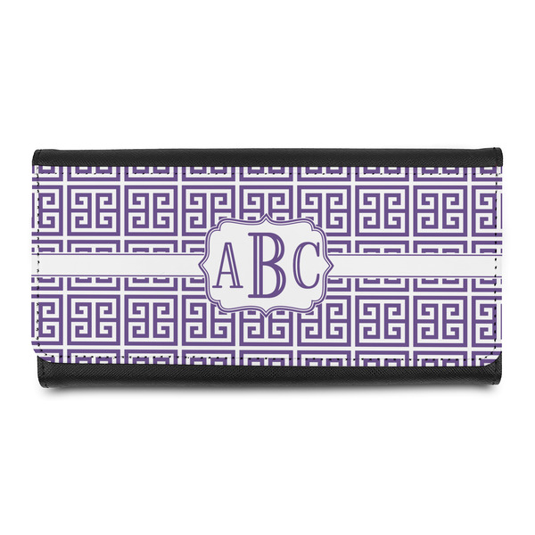 Custom Greek Key Leatherette Ladies Wallet (Personalized)
