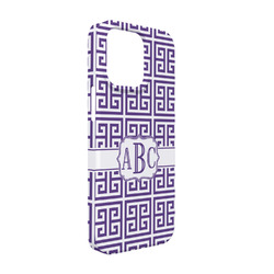 Greek Key iPhone Case - Plastic - iPhone 13 (Personalized)