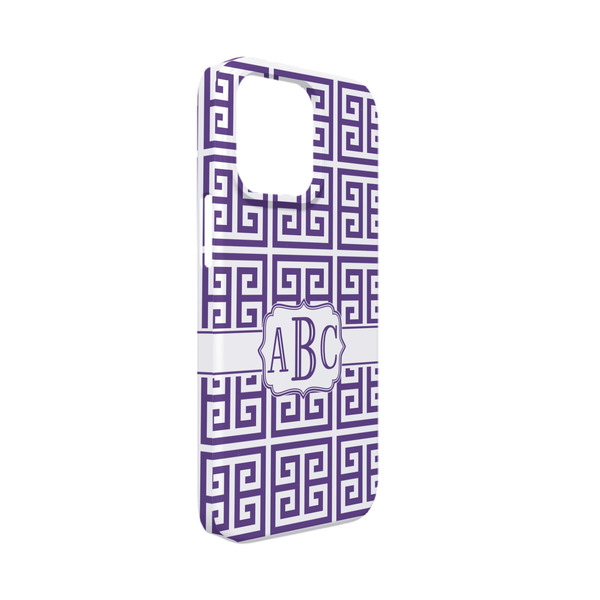 Custom Greek Key iPhone Case - Plastic - iPhone 13 Mini (Personalized)