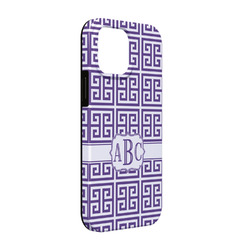 Greek Key iPhone Case - Rubber Lined - iPhone 13 Pro (Personalized)