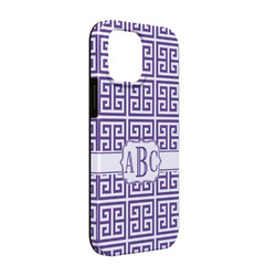 Greek Key iPhone Case - Rubber Lined - iPhone 13 (Personalized)