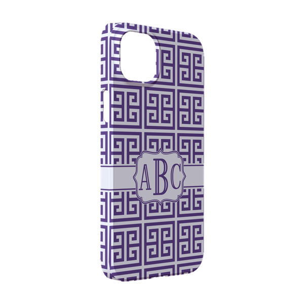 Custom Greek Key iPhone Case - Plastic - iPhone 14 (Personalized)