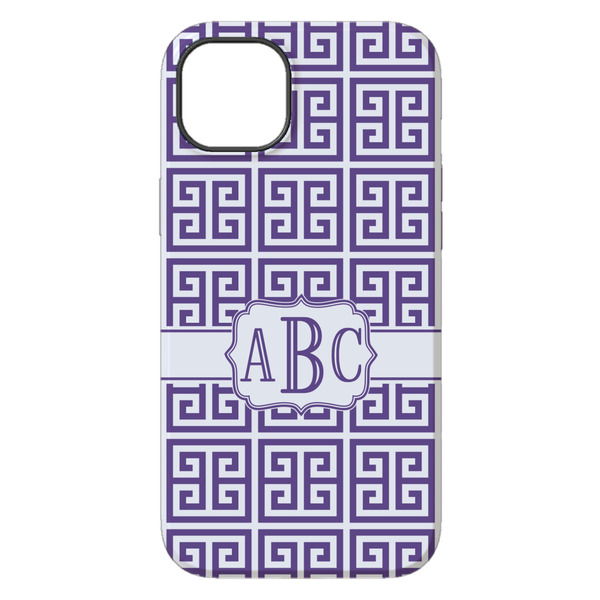 Greek Key iPhone 14 Plus Tough Case - Back