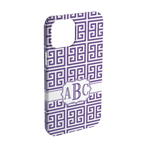 Custom Greek Key iPhone Case - Plastic - iPhone 15 Pro (Personalized)