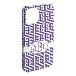 Greek Key iPhone Case - Plastic - iPhone 15 Pro Max (Personalized)