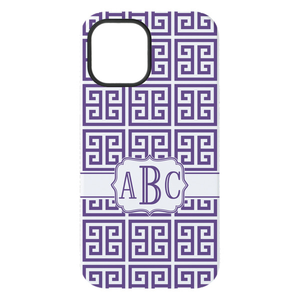 Greek Key iPhone 15 Pro Max Tough Case - Back