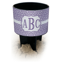 Greek Key Black Beach Spiker Drink Holder (Personalized)