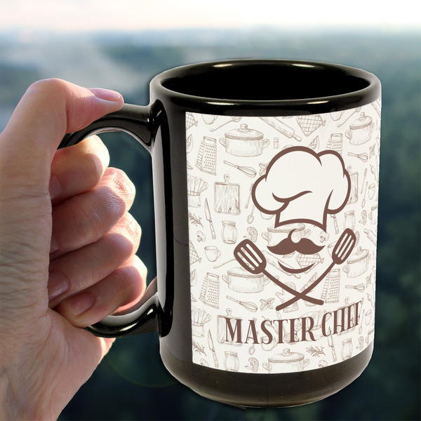 Master Chef 15oz. Black Mug - LIFESTYLE