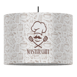 Master Chef 16" Drum Pendant Lamp - Fabric (Personalized)