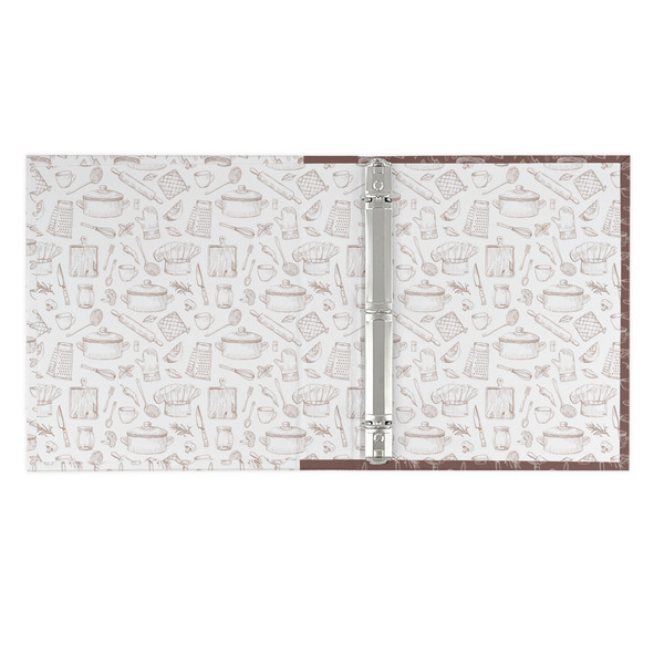 Master Chef 3 Ring Binders - Full Wrap - 1" - OPEN INSIDE