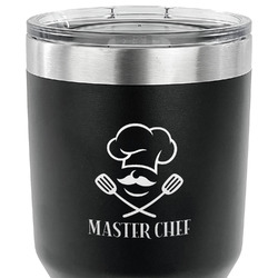 Master Chef 30 oz Stainless Steel Tumbler - Black - Single Sided (Personalized)