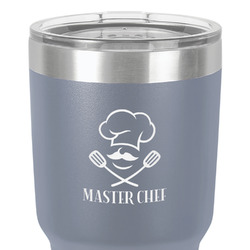 Master Chef 30 oz Stainless Steel Tumbler - Grey - Single-Sided (Personalized)