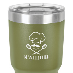 Master Chef 30 oz Stainless Steel Tumbler - Olive - Double-Sided (Personalized)